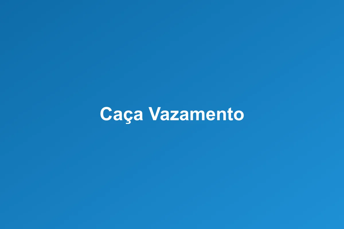 Caça vazamento em Aracaju